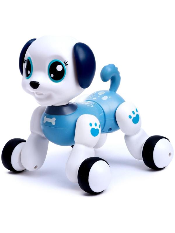 Робот интерактивный «Собачка», радиоуправление, звуковые эффекты, цвет синий