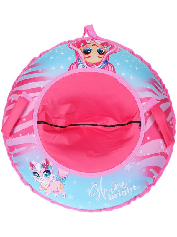 Тюбинг-ватрушка «Девочка», диаметр чехла 80 см, тент/оксфорд