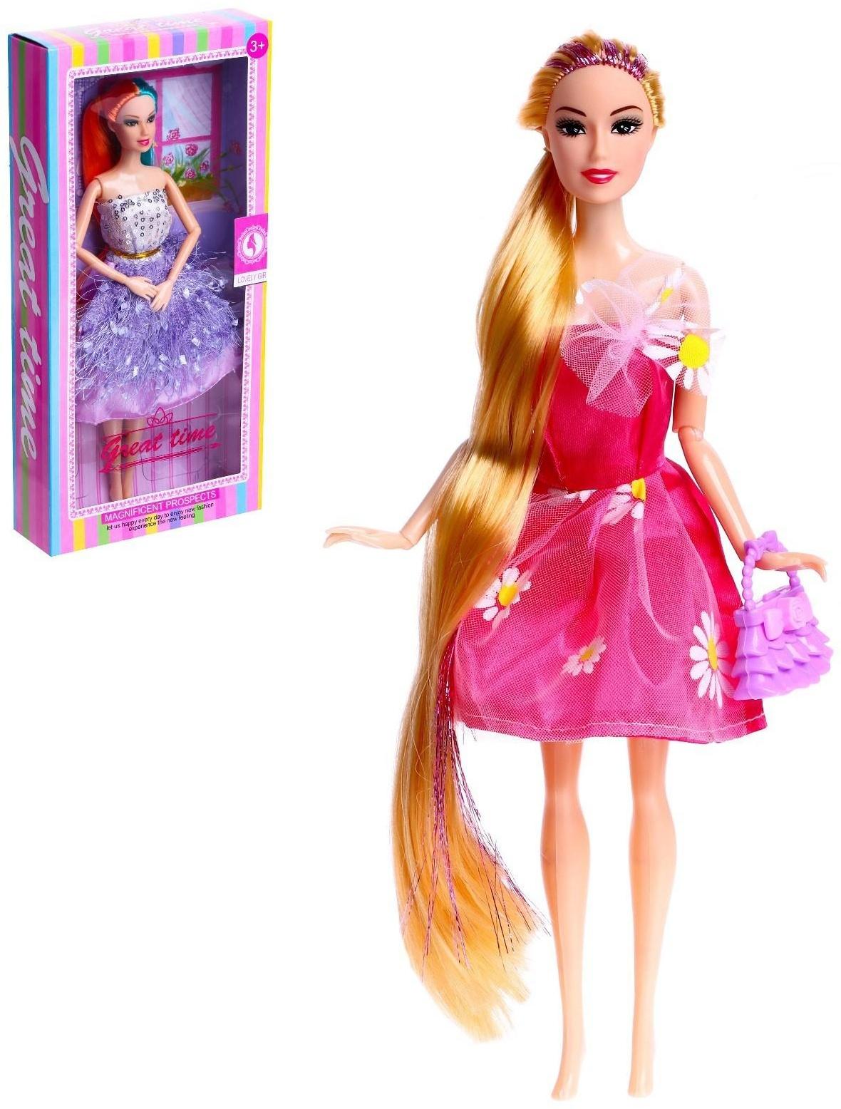 Кукла-модель шарнирная «Кира» в платье, с аксессуарами, МИКС