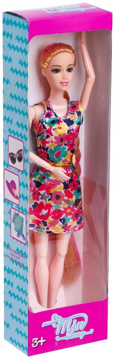 Кукла-модель шарнирная «Мира» в платье, МИКС