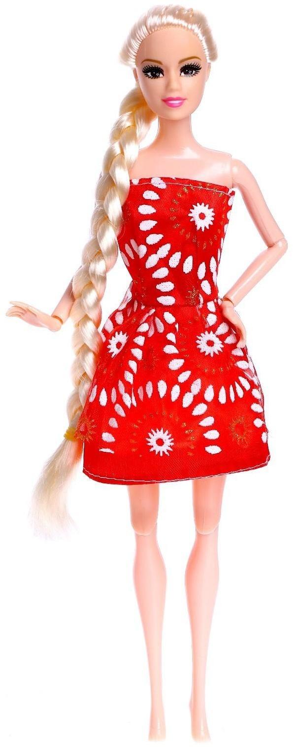 Кукла-модель шарнирная «Алена» в платье, МИКС