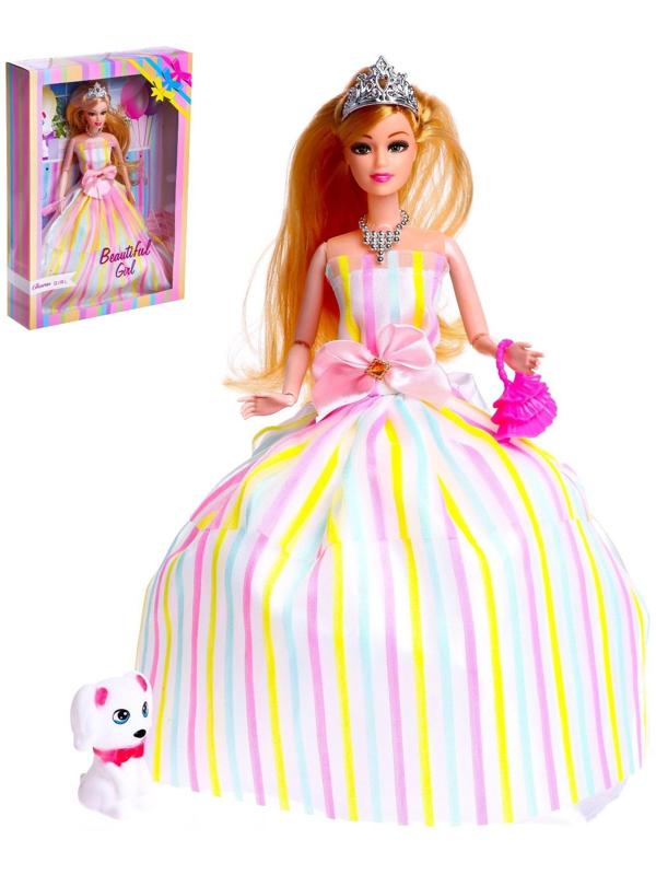 Кукла-модель шарнирная «Лиза» в платье, с аксессуарами, МИКС