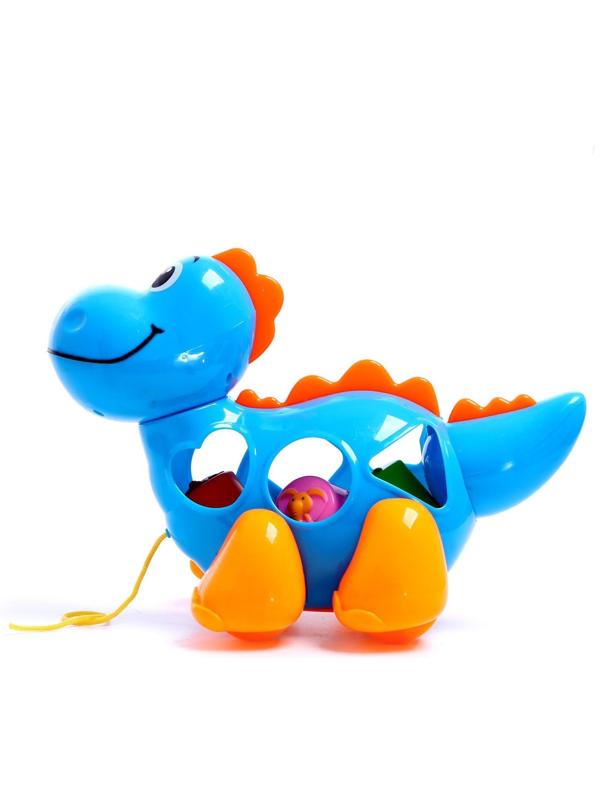 Каталка на верёвочке «Динозаврик», с сортером