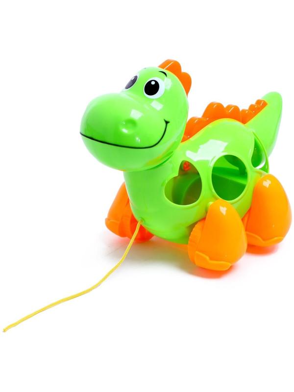 Каталка на верёвочке «Динозаврик», с сортером