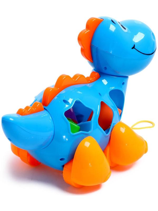 Каталка на верёвочке «Динозаврик», с сортером