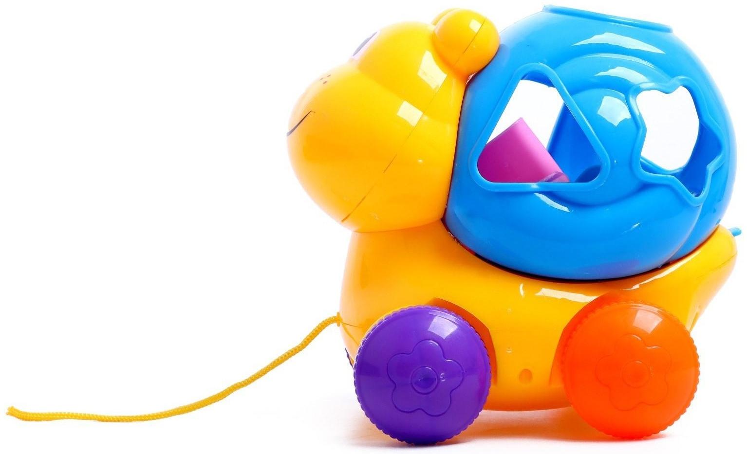 Каталка на верёвочке «Улитка», с сортером