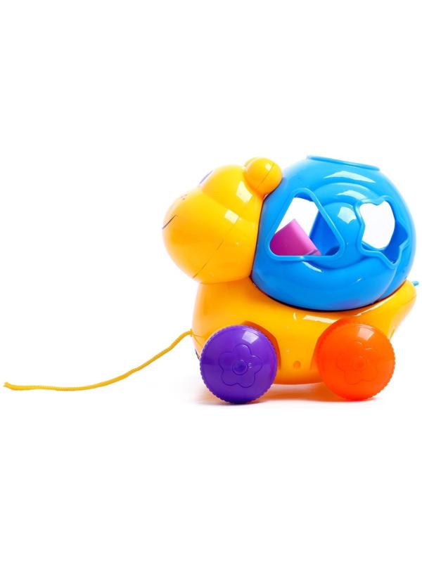 Каталка на верёвочке «Улитка», с сортером