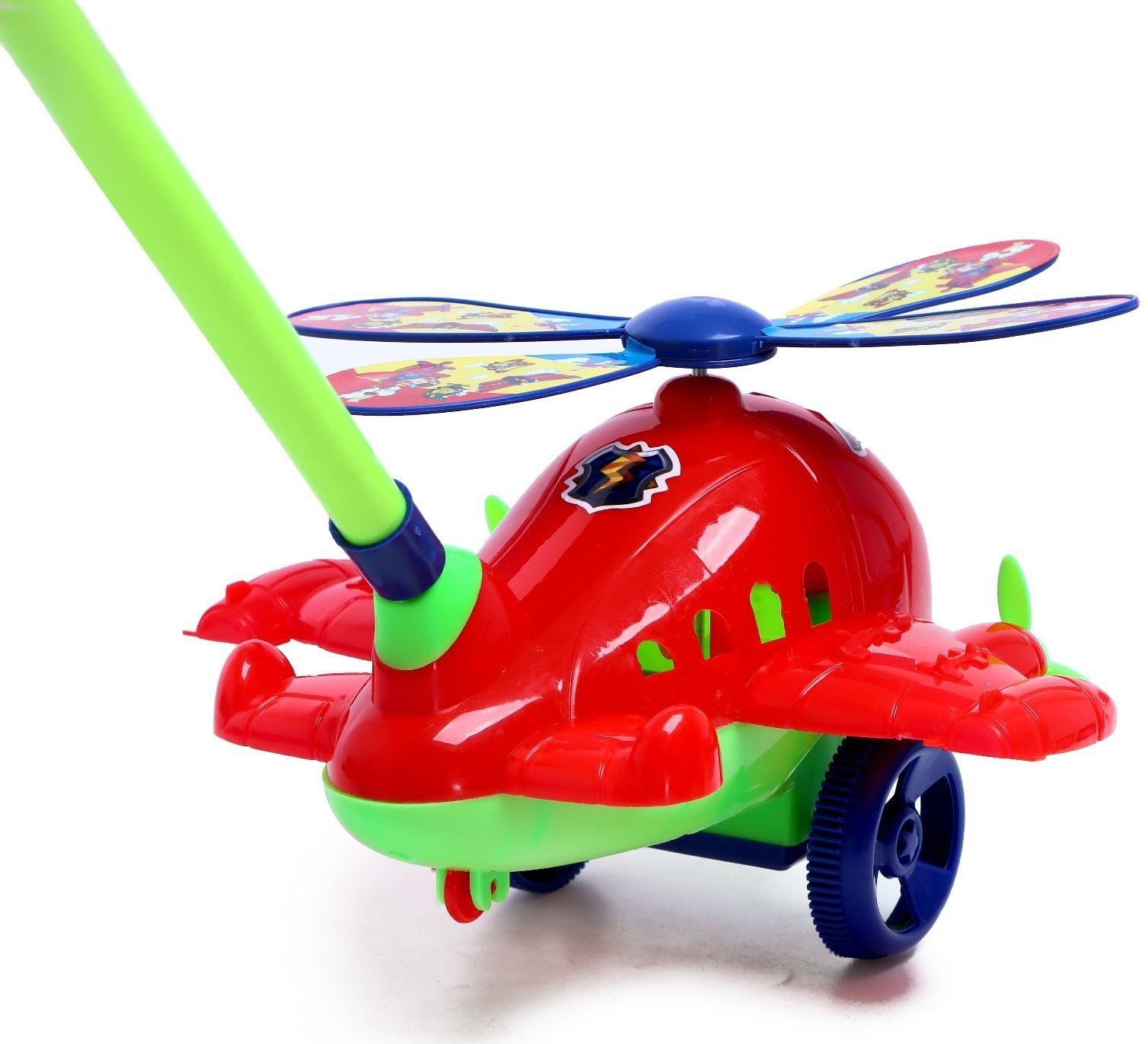 Каталка на палочке «Вертолёт», цвета МИКС