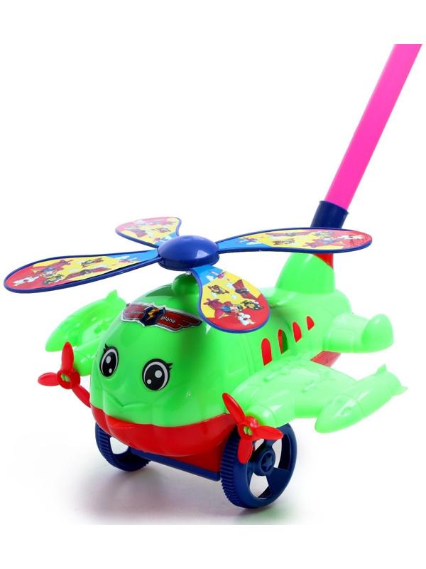 Каталка на палочке «Вертолёт», цвета МИКС