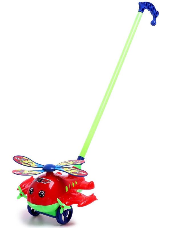 Каталка на палочке «Вертолёт», цвета МИКС