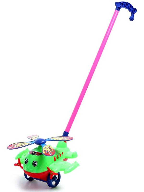 Каталка на палочке «Вертолёт», цвета МИКС