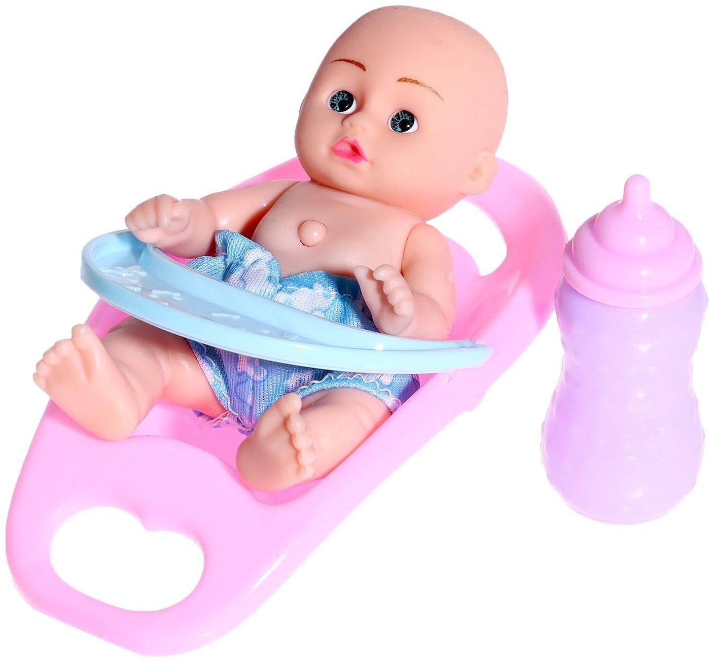 Пупс «Малыш» со звуком, в детском кресле, с аксессуаром