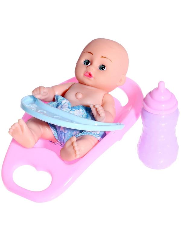 Пупс «Малыш» со звуком, в детском кресле, с аксессуаром
