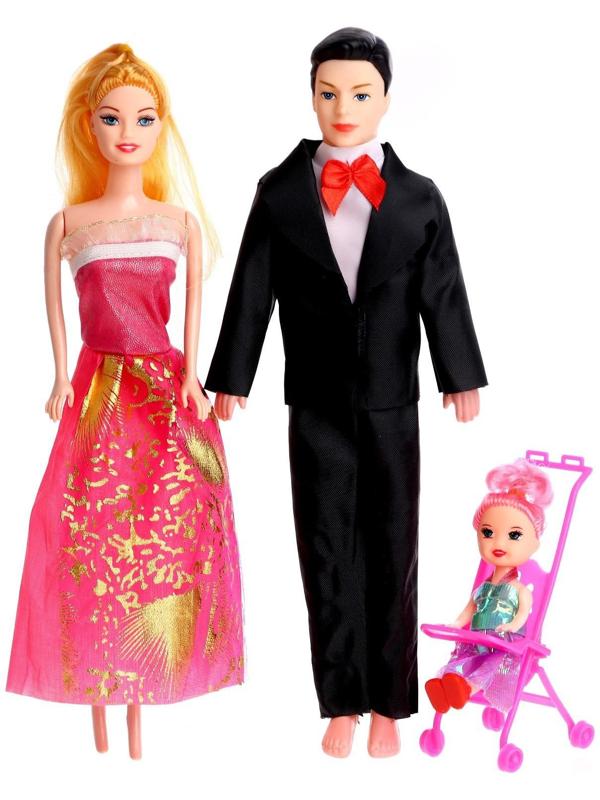 Набор кукол «Большая семья» с аксессуарами, МИКС