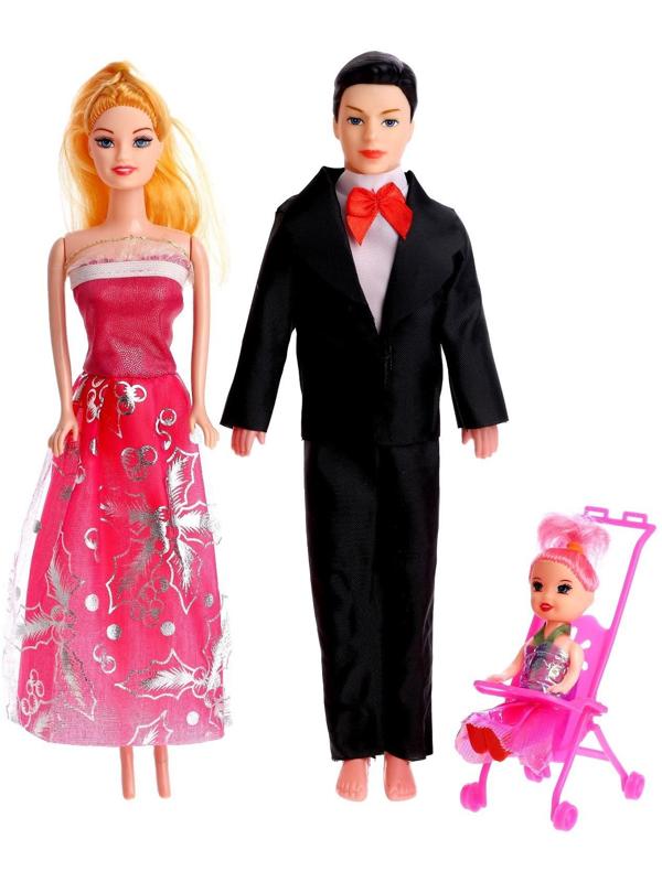 Набор кукол «Большая семья» с аксессуарами, МИКС