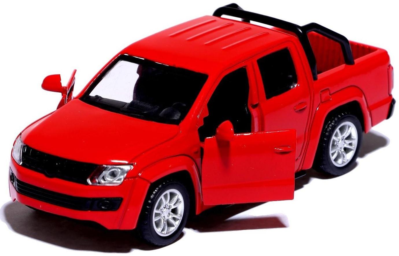 Машина металлическая «Тундра», открываются двери, 1:32, инерция, цвет красный