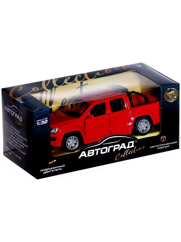 Машина металлическая «Тундра», открываются двери, 1:32, инерция, цвет красный