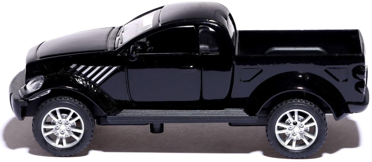 Машина металлическая «Раптор», открываются двери, 1:32, инерция, цвет чёрный