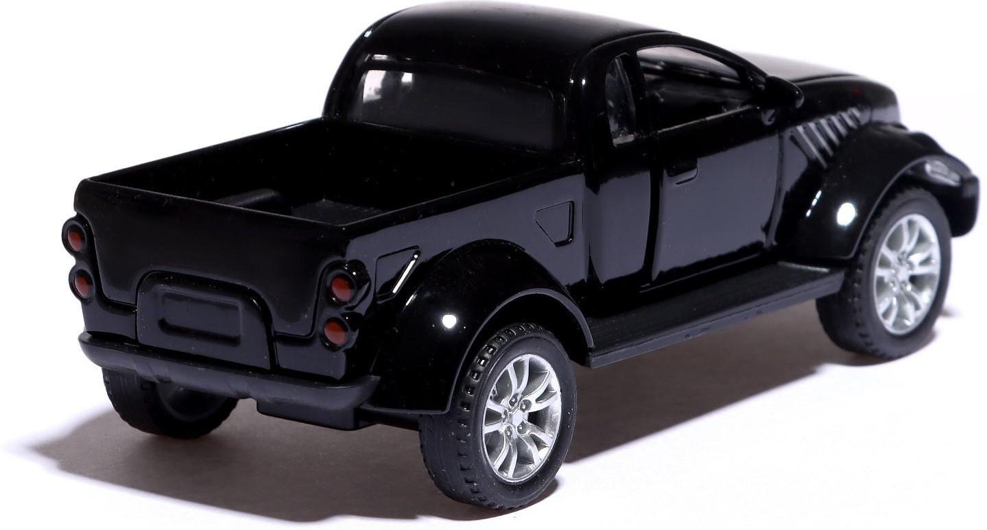 Машина металлическая «Раптор», открываются двери, 1:32, инерция, цвет чёрный