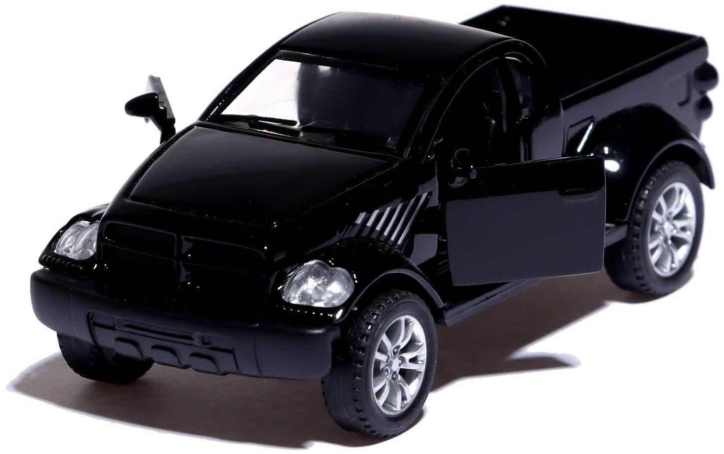 Машина металлическая «Раптор», открываются двери, 1:32, инерция, цвет чёрный