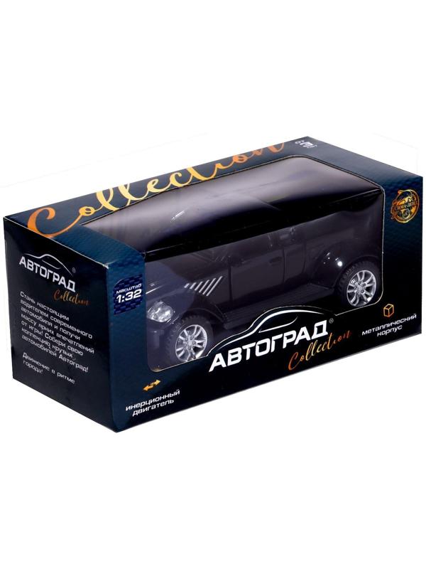 Машина металлическая «Раптор», открываются двери, 1:32, инерция, цвет чёрный