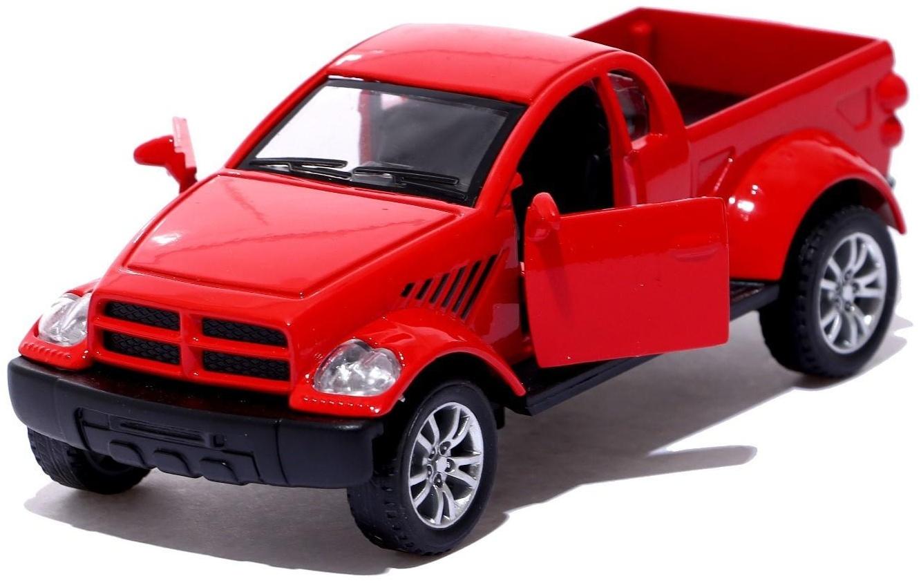 Машина металлическая «Раптор», открываются двери, 1:32, инерция, цвет красный