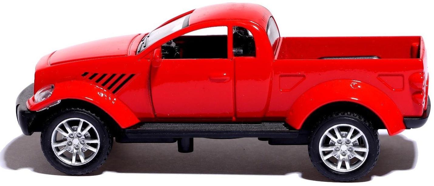 Машина металлическая «Раптор», открываются двери, 1:32, инерция, цвет красный