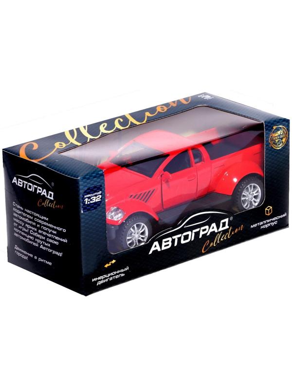 Машина металлическая «Раптор», открываются двери, 1:32, инерция, цвет красный