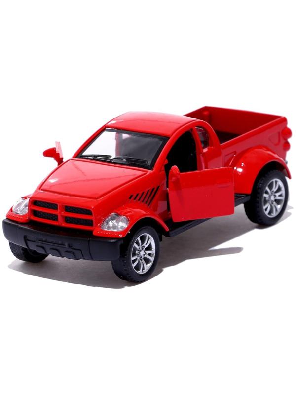 Машина металлическая «Раптор», открываются двери, 1:32, инерция, цвет красный