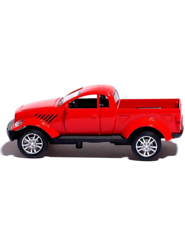 Машина металлическая «Раптор», открываются двери, 1:32, инерция, цвет красный