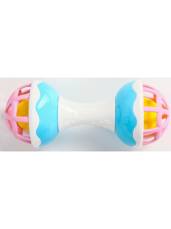 Погремушка «Гантелька», с эластичными элементами, 17см