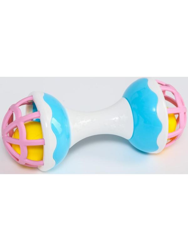 Погремушка «Гантелька», с эластичными элементами, 17см