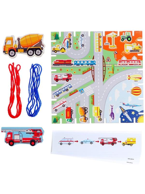 Геоборд с заданиями «Машинки»