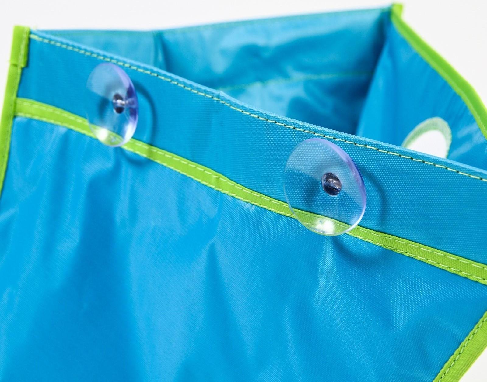 Сетка для хранения игрушек в ванной, цвет голубой