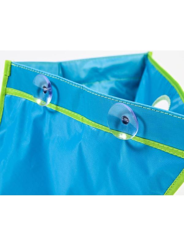 Сетка для хранения игрушек в ванной, цвет голубой