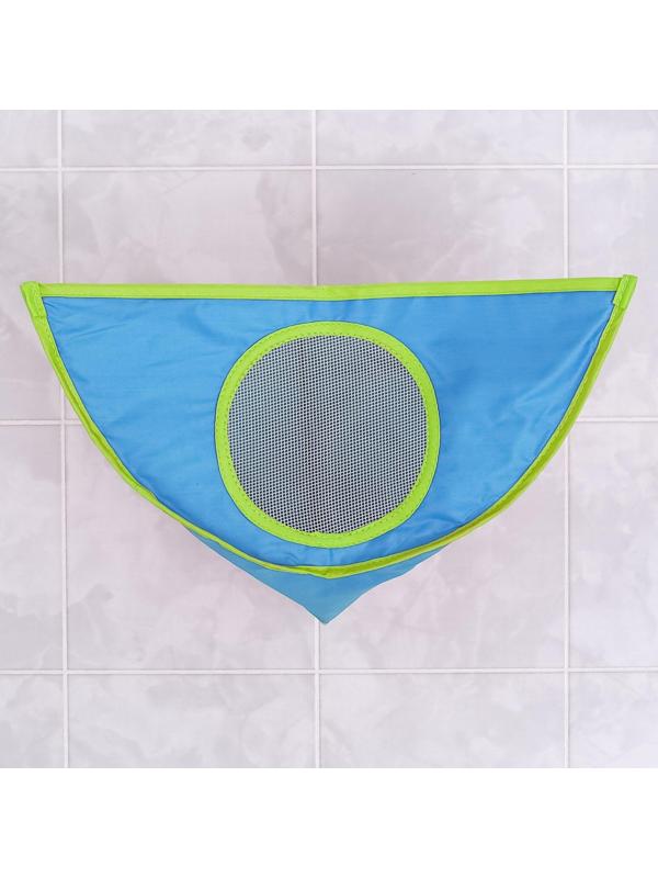 Сетка для хранения игрушек в ванной, цвет голубой