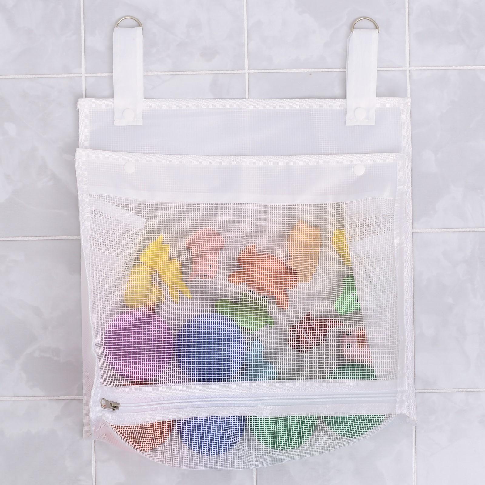 Сетка для хранения игрушек в ванной, цвет белый