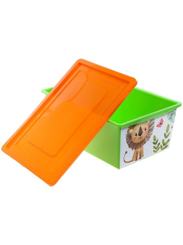 Ящик для игрушек, с крышкой, «Счастливое детство», объём 30 л