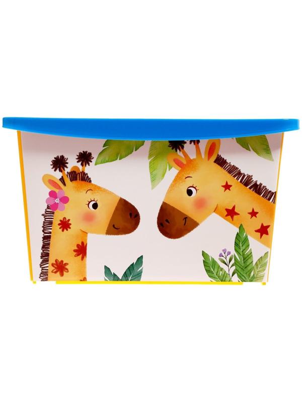 Ящик для игрушек, с крышкой, «Счастливое детство», объём 30 л