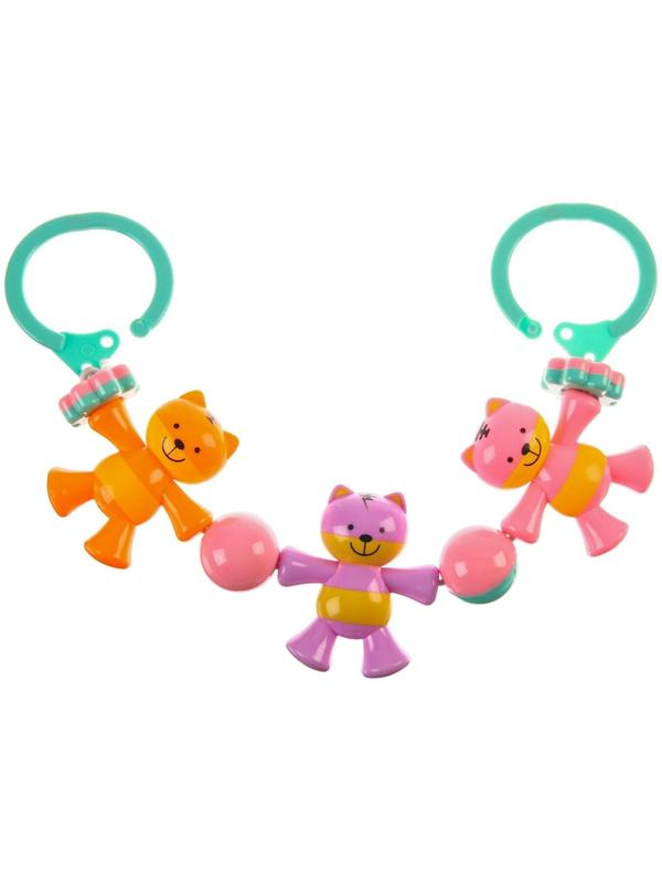 Растяжка на коляску/кроватку «Котик», 3 игрушки, цвет МИКС