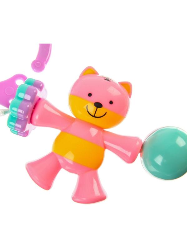 Растяжка на коляску/кроватку «Котик», 3 игрушки, цвет МИКС