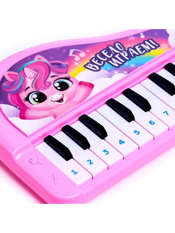 Музыкальное пианино «Чудесные пони», звук, цвет розовый