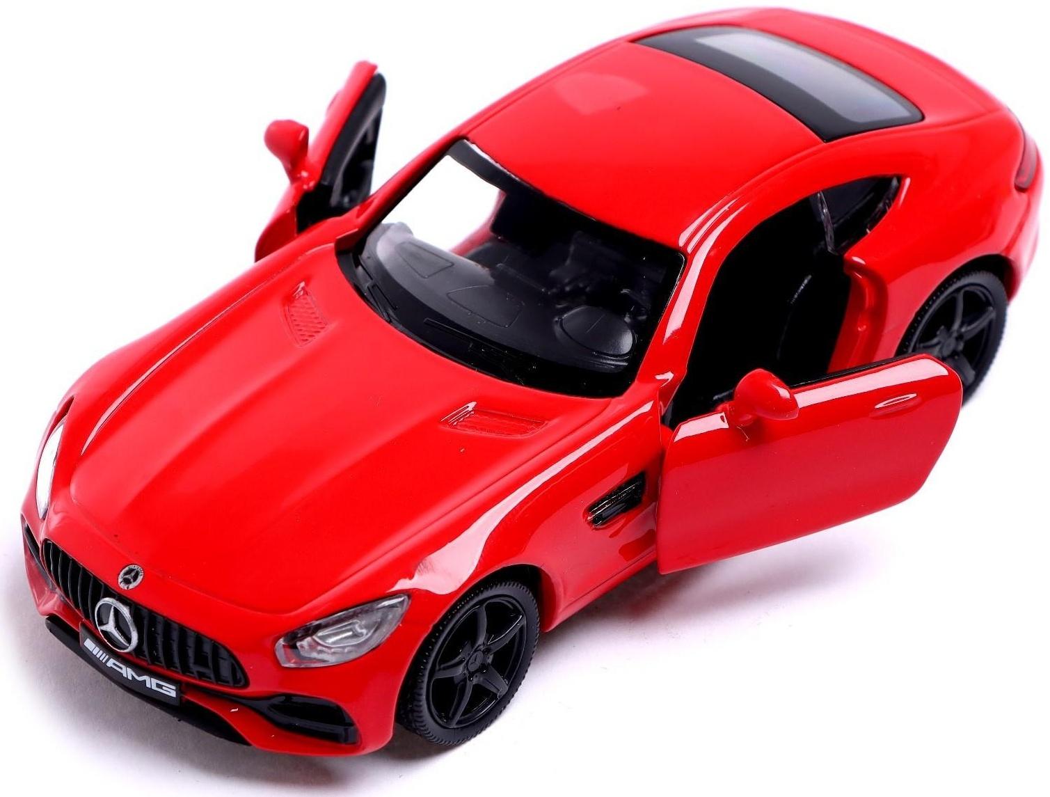 Машина металлическая MERCEDES-AMG GT S, 1:32, открываются двери, инерция, цвет красный