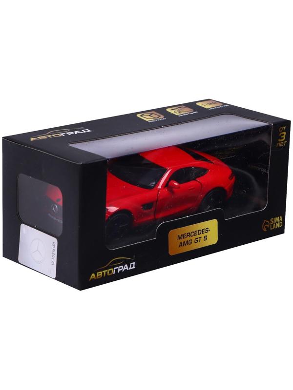 Машина металлическая MERCEDES-AMG GT S, 1:32, открываются двери, инерция, цвет красный