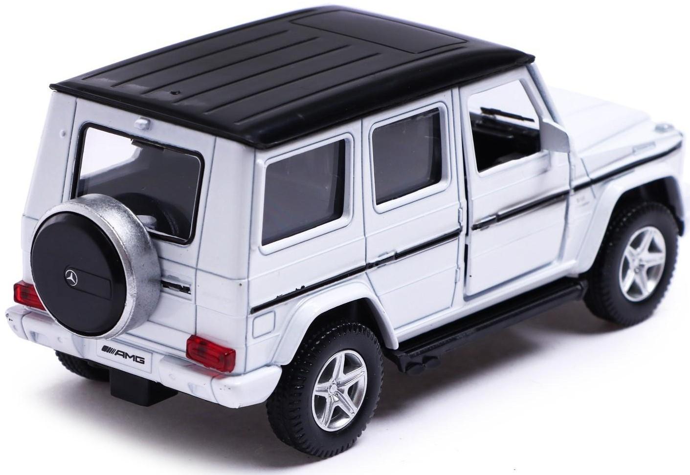 Машина металлическая MERCEDES-BENZ G63 AMG, 1:32, открываются двери, инерция, цвет белый