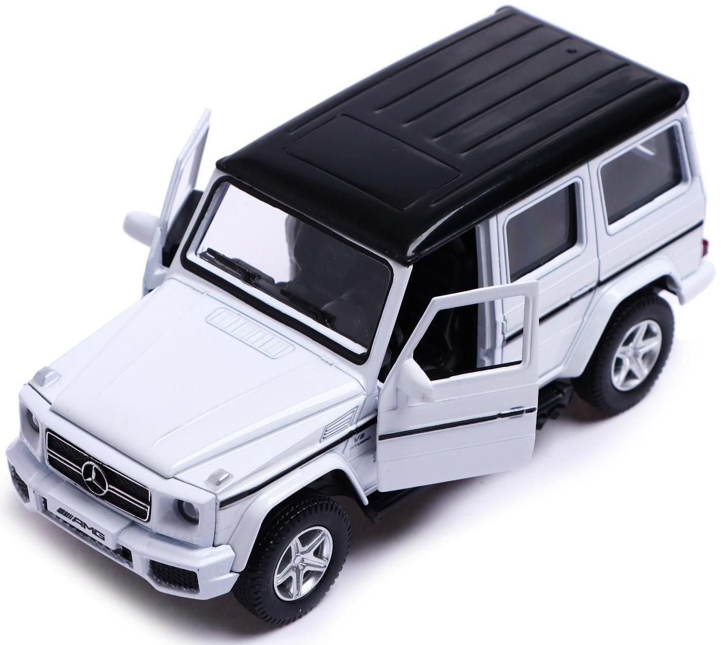 Машина металлическая MERCEDES-BENZ G63 AMG, 1:32, открываются двери, инерция, цвет белый