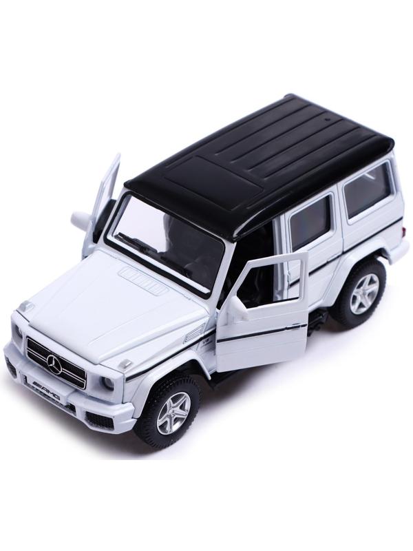 Машина металлическая MERCEDES-BENZ G63 AMG, 1:32, открываются двери, инерция, цвет белый