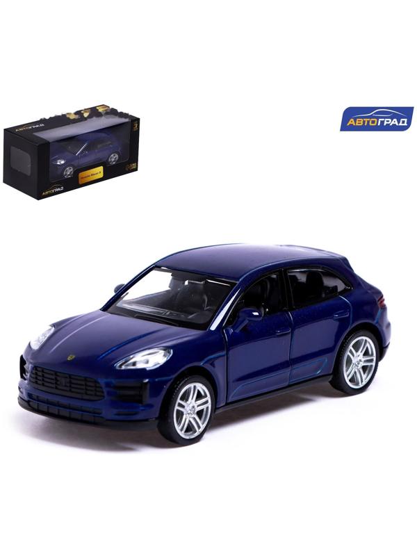 Машина металлическая PORSCHE MACAN S, 1:32, открываются двери, инерция, цвет синий