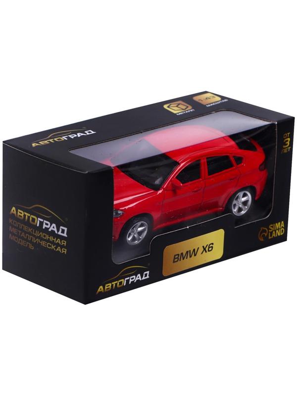 Машина металлическая BMW X6, 1:43, цвет красный