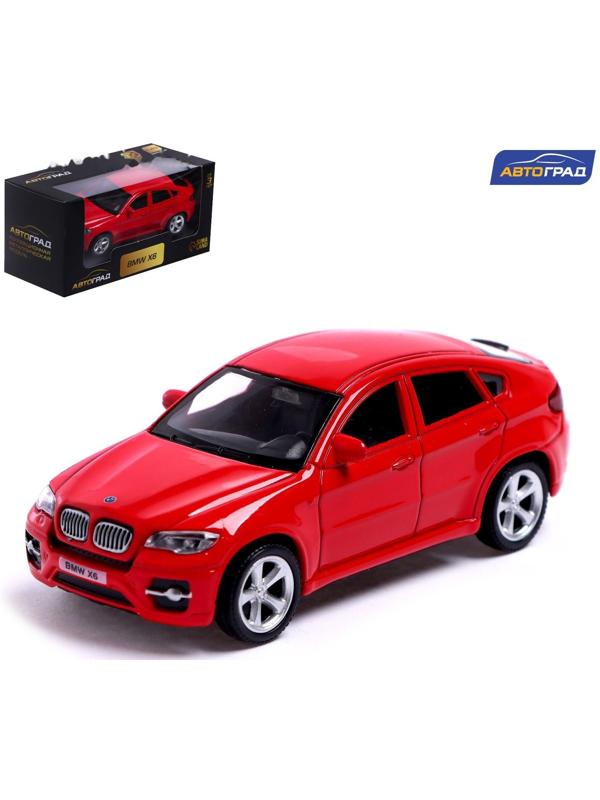 Машина металлическая BMW X6, 1:43, цвет красный